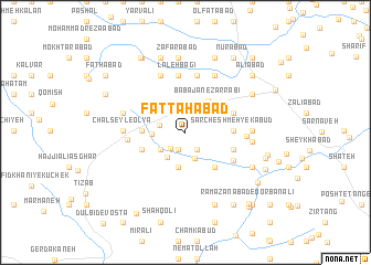 map of Fattāḩābād
