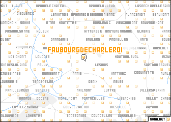 map of Faubourg de Charleroi