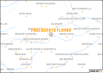map of Faucogney-et-la-Mer