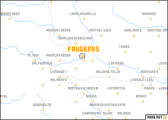 map of Faugères