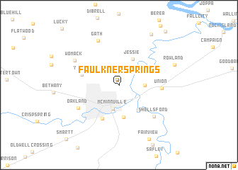 map of Faulkner Springs