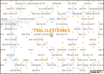 map of Faulx-Les Tombes