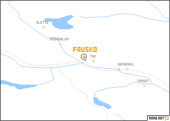 map of Fausko