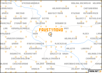 map of Faustynowo