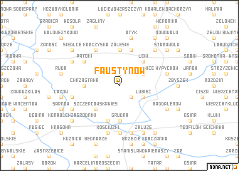 map of Faustynów