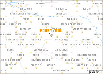 map of Faustynów