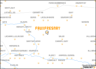 map of Faux-Fresnay