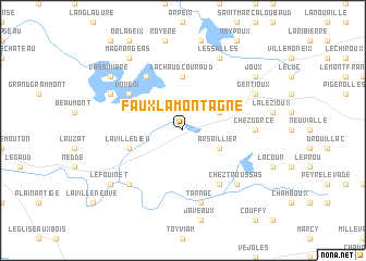 map of Faux-la-Montagne