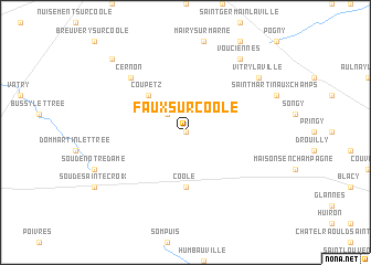 map of Faux-sur-Coole