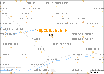 map of Faux-Villecerf