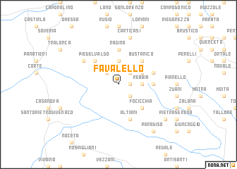 map of Favalello