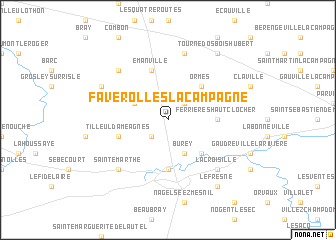 map of Faverolles-la-Campagne