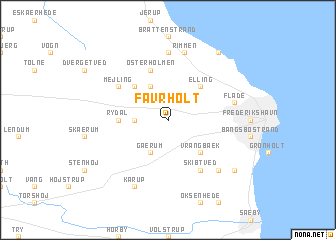 map of Favrholt