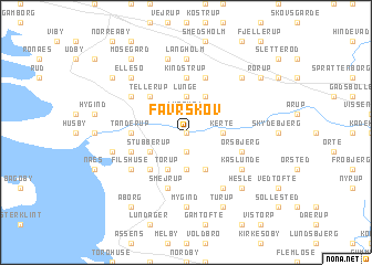 map of Favrskov