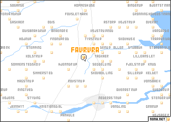 map of Favrvrå