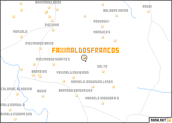 map of Faxinal dos Francos