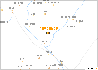 map of Fāyandar