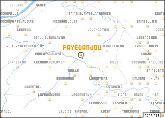 map of Faye-dʼAnjou