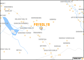 map of Fā-ye ‘Olyā