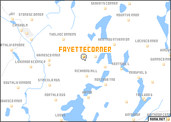 map of Fayette Corner