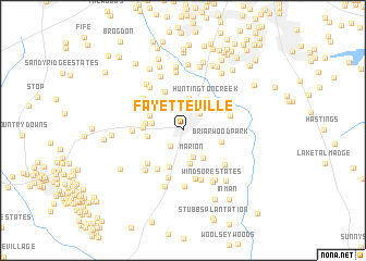 map of Fayetteville