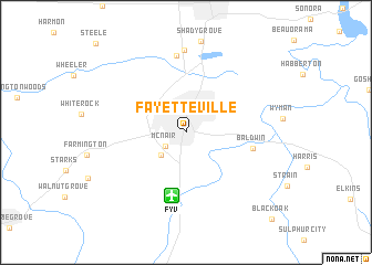 map of Fayetteville