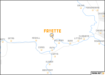 map of Fayette