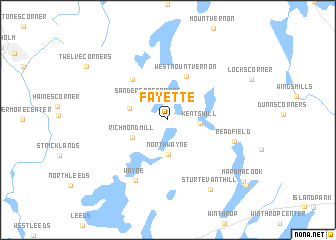 map of Fayette