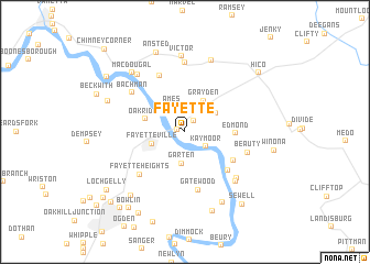 map of Fayette