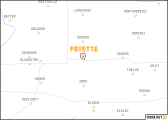 map of Fayette