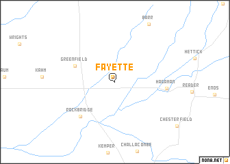 map of Fayette