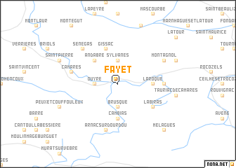 map of Fayet