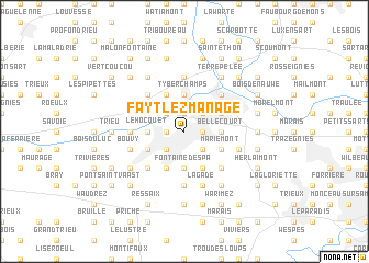 map of Fayt-lez-Manage