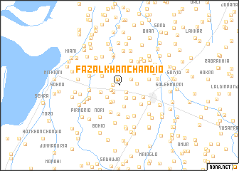 map of Fazal Khān Chāndio