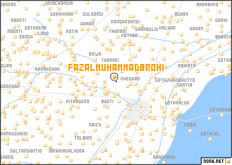 map of Fazal Muhammad Brohi
