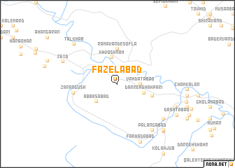 map of Fāẕelābād