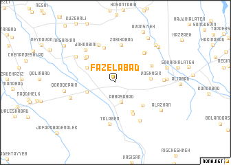 map of Fāẕelābād