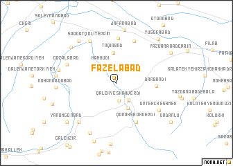map of Fāẕelābād