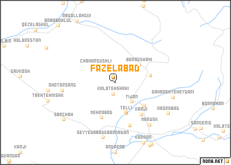 map of Fāzelābād