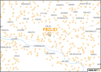 map of Fazlići