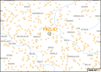 map of Fazlići