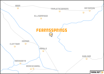 map of Fearns Springs