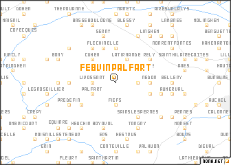 map of Febvin-Palfart