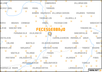 map of Feces de Abajo