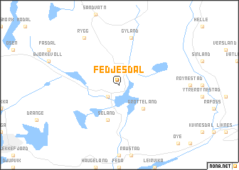 map of Fedjesdal