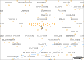 map of Fëdorovshchina