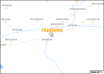 map of Fedosikha