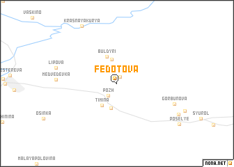 map of Fedotova