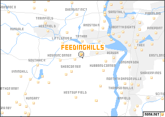 map of Feeding Hills
