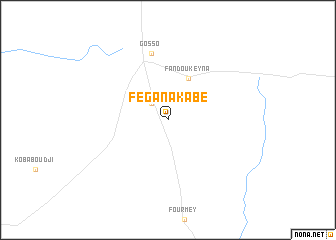 map of Fégana Kabé